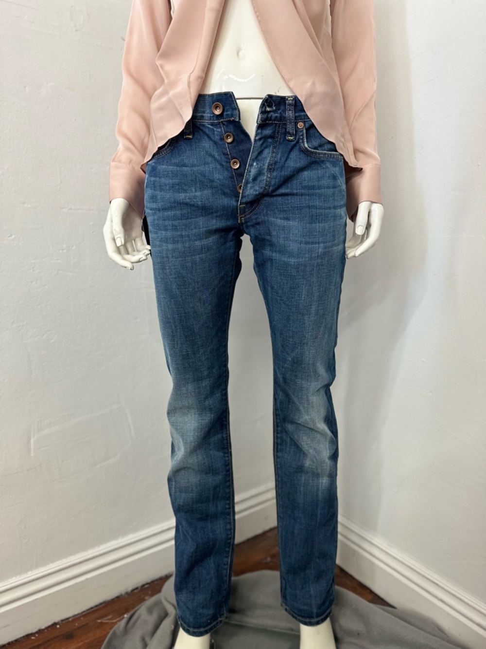 nineteen 48 Women's Dark Blue Straight Leg Jeans